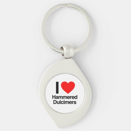 I Love Hammered Dulcimers Keychain