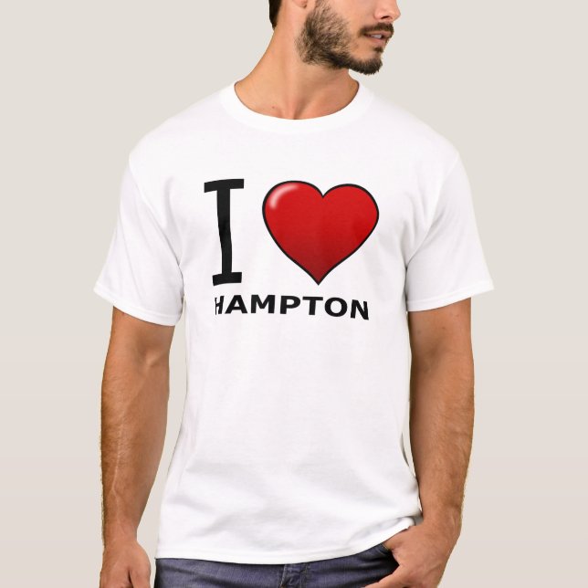 I LOVE HAMPTON,VA - VIRGINIA T-Shirt (Front)