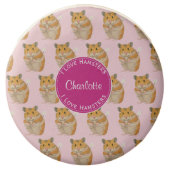 I love Hamsters Pink Hamster Pattern Chocolate Dipped Oreo (Front)