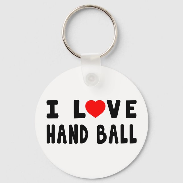 I Love Hand Ball Keychain (Front)