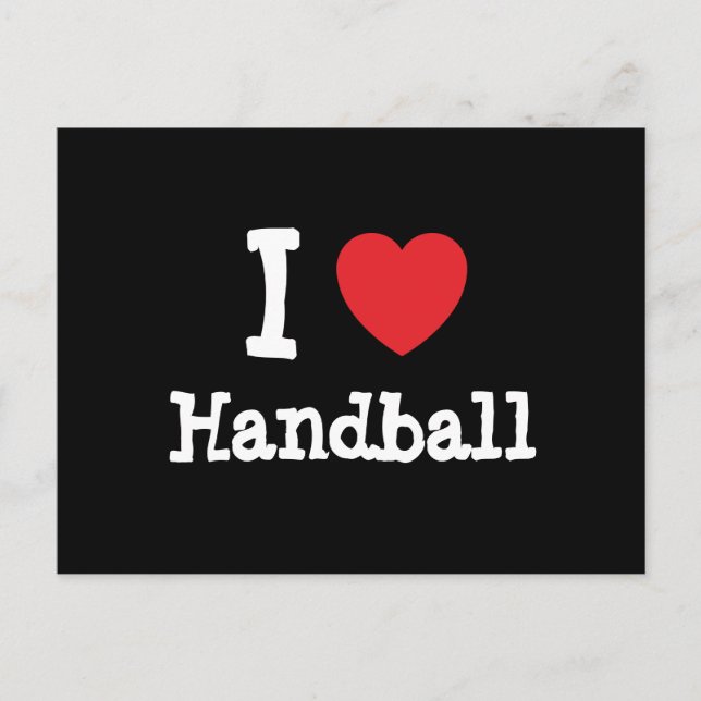 I love Handball heart custom personalized Postcard (Front)