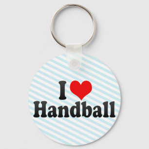 I Love Handball Keychain