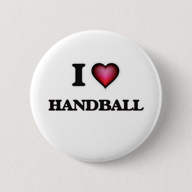 I Love Handball Pinback Button (Front)