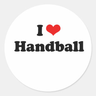 I Love Handball Tshirt Classic Round Sticker