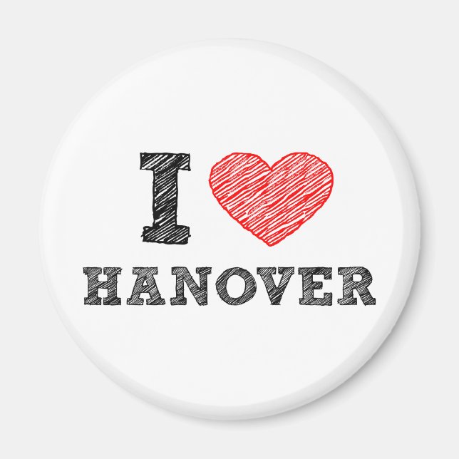 I Love Hanover Magnet (Front)