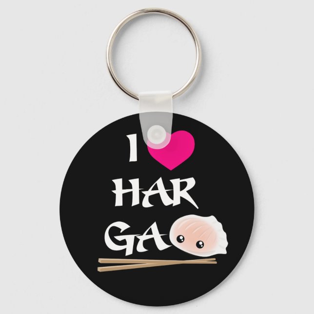 I Love Har Gao (shrimp dumpling) Keychain (Front)