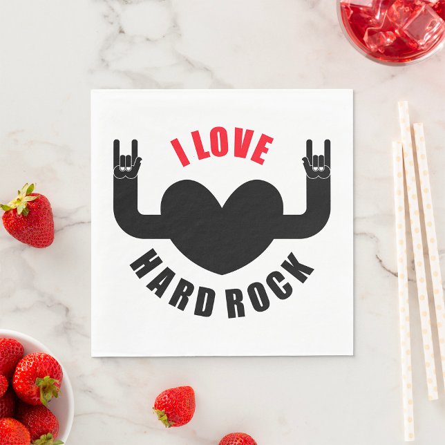I Love Hard Rock Napkins (Creator Uploaded)