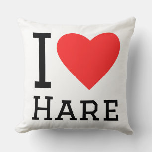 I love hare throw pillow