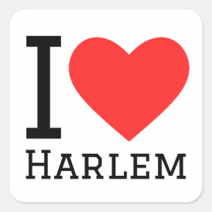I love Harlem Square Sticker
