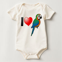 I Love Harlequin Macaws Infant Organic Creeper