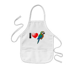 I Love Harlequin Macaws Kid's Apron