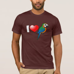 I Love Harlequin Macaws Men's Basic American Apparel T-Shirt