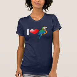 I Love Harlequin Macaws Women's American Apparel Fine Jersey Short Sleeve T-Shirt