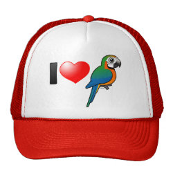 I Love Harlequin Macaws Trucker Hat