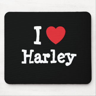 I love Harley heart custom personalized Mouse Pad
