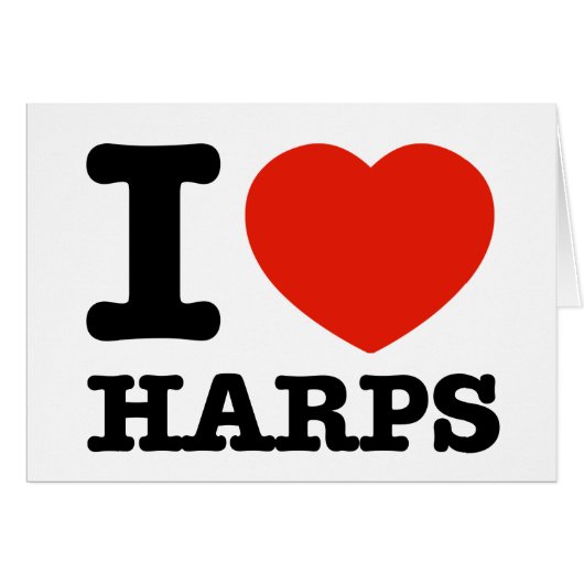 I Love harps (Front Horizontal)