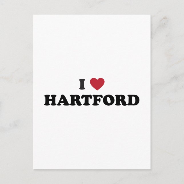I Love Hartford Connecticut Postcard (Front)