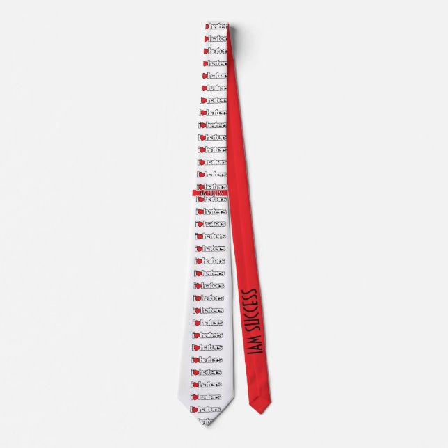 I LOVE HATERS NECK TIE (Front)