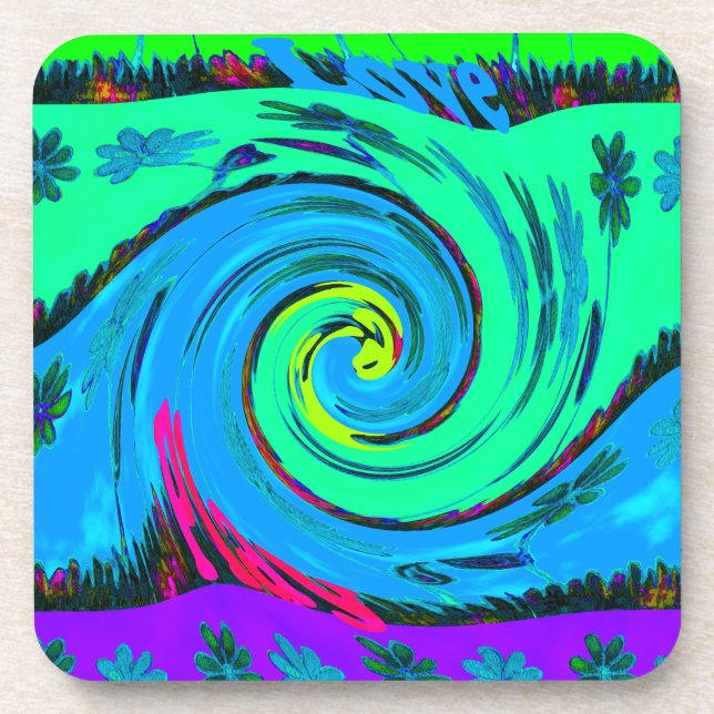 I Love Hawai.png Drink Coaster (Front)