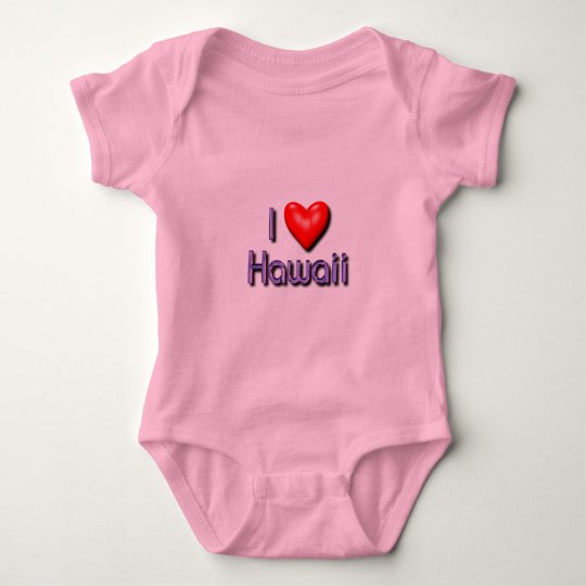 I love Hawaii Baby Bodysuit