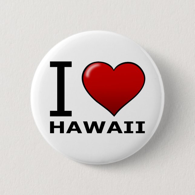I LOVE HAWAII BUTTON (Front)