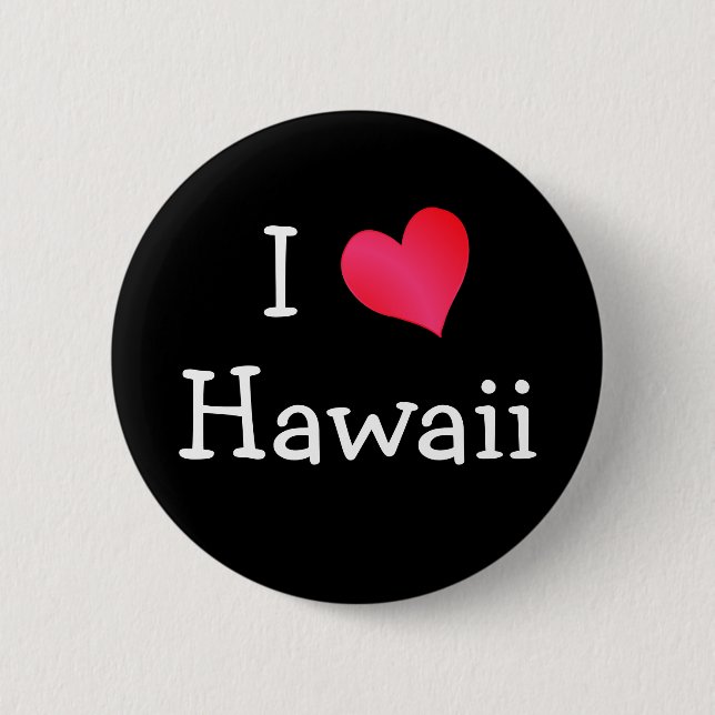 I Love Hawaii Button (Front)