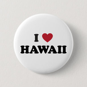 I Love Hawaii Button