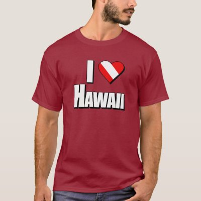 I Love Hawaii Diving T-Shirt