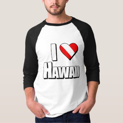 I Love Hawaii Diving T-Shirt