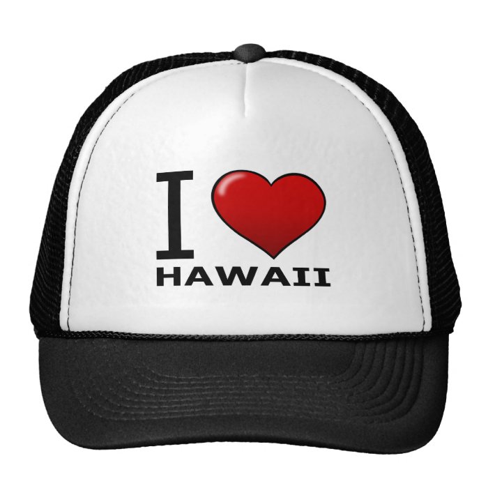 I LOVE HAWAII HATS