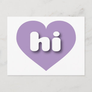 I love Hawaii - hi lavender heart  Postcard