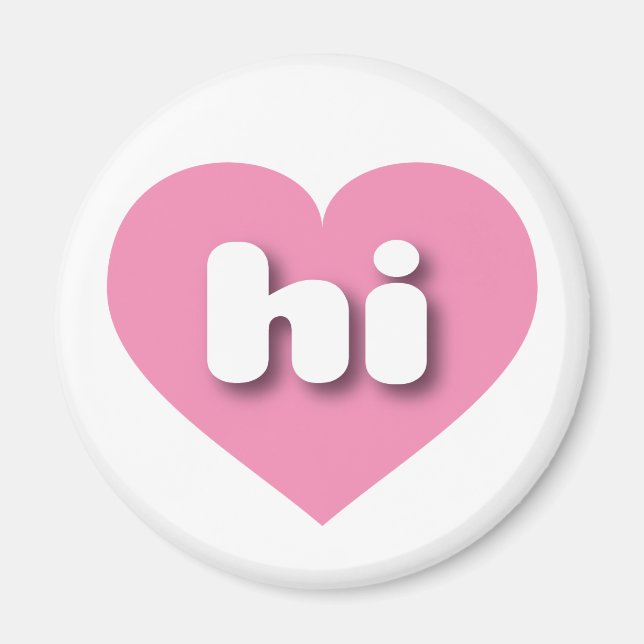 I love Hawaii - hi pink heart Magnet (Front)