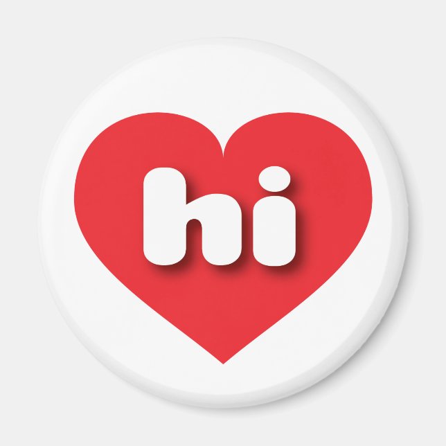 I love Hawaii - hi red heart  Magnet (Front)