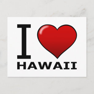 I LOVE HAWAII POSTCARD