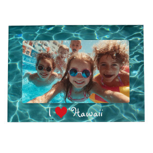 I Love Hawaii Swimming Pool Water Magnetic Picture Frame