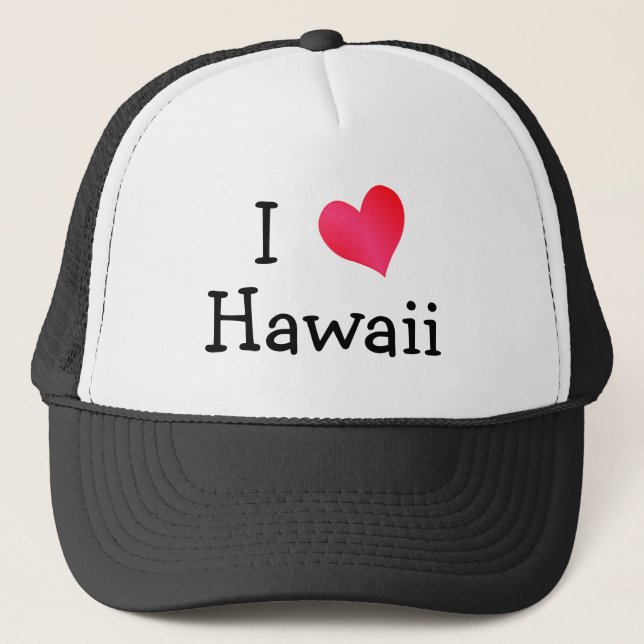 I Love Hawaii Trucker Hat (Front)