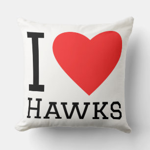 I love hawks throw pillow