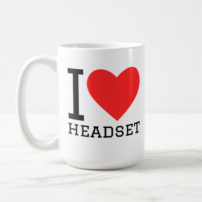 I love headset coffee mug (Left)