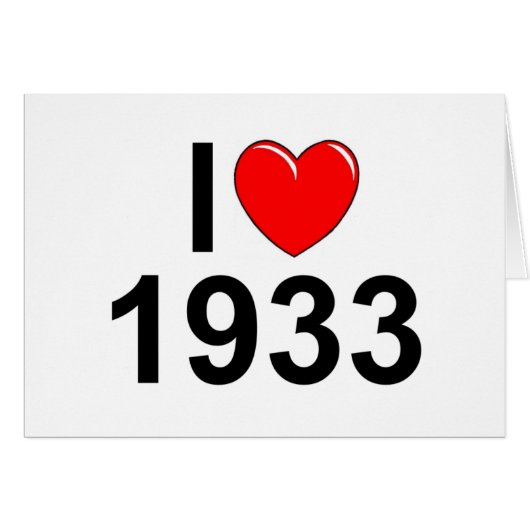 I Love (Heart) 1933 (Front Horizontal)