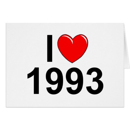 I Love (Heart) 1993 Cards (Front Horizontal)