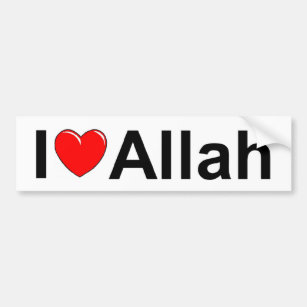 I Love (Heart) Allah Bumper Sticker