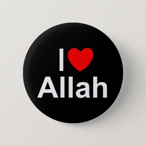 I Love Heart Allah Pinback Button