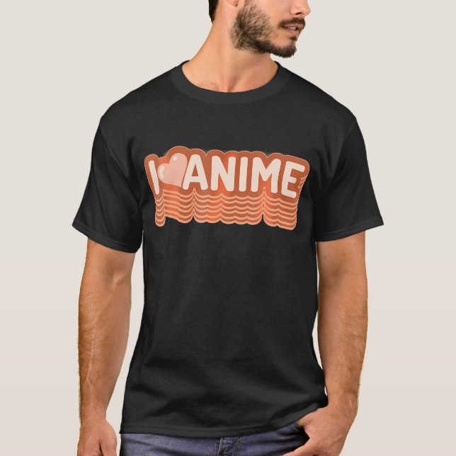 I Love Heart Anime Cute         T-Shirt (Front)