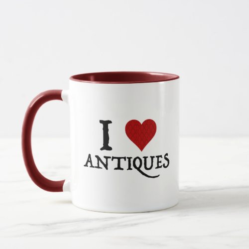 I Love Heart Antiques Mug