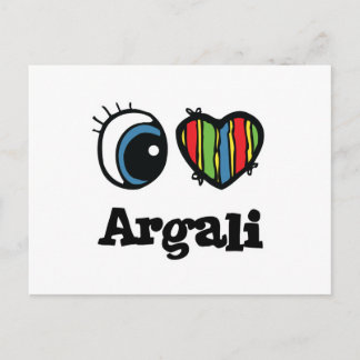 I Love (Heart) Argali Postcard