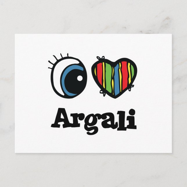 I Love (Heart) Argali Postcard (Front)