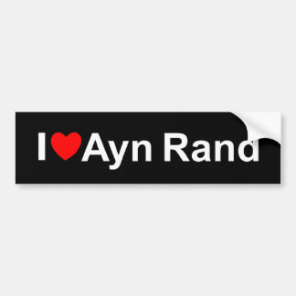 I Love (Heart) Ayn Rand Bumper Sticker