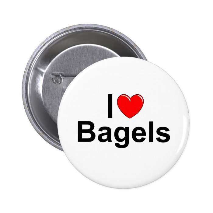 I Love (Heart) Bagels Buttons