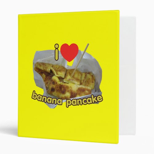 I Love Heart Banana Pancake  Thai Street Food Binder