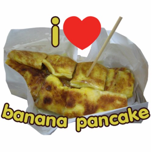 I Love Heart Banana Pancake  Thai Street Food Cutout
